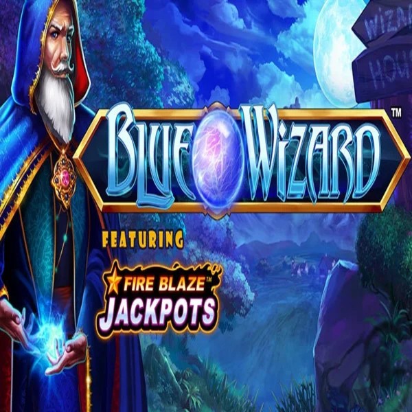 Blue Wizard Fire Blaze Jackpots by Rarestone Gaming, showcased at efbets.eu – game logo