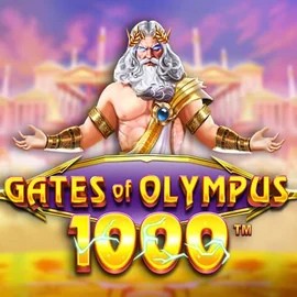 Gates of Olympus 1000 online game logo by Pragmatic Play on efbets.eu