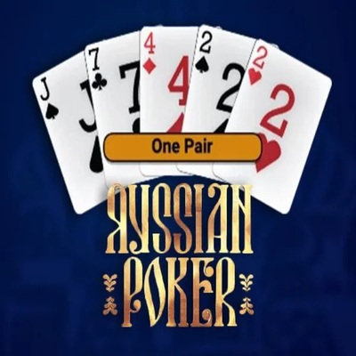 Russian Poker slot logo by OneTouch Games at Efbet Casino
