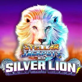 Stellar Jackpots with Silver Lion online game logo by Lightning Box Game on efbets.eu