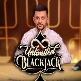 Unlimited Blackjack slot logo by Ezugi at Efbet Casino